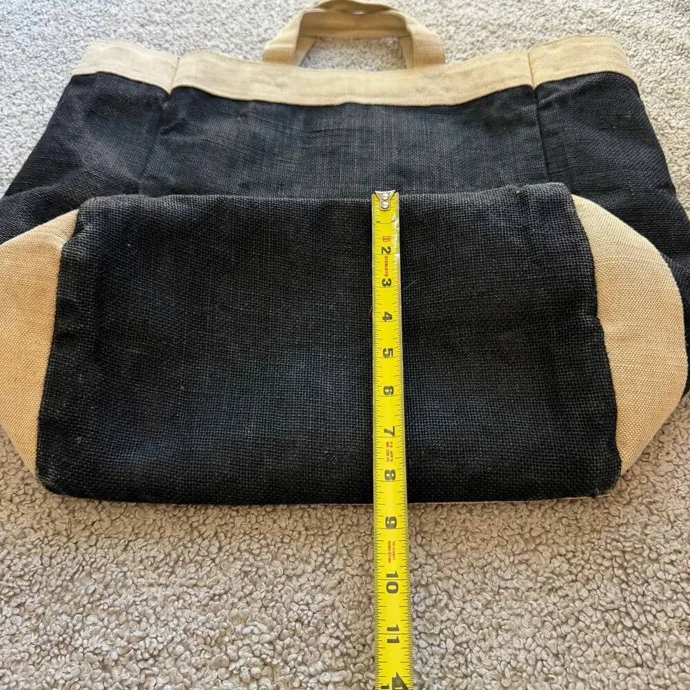 Apolis Global Citizen Market Sustainable Jute Black Tan Bag